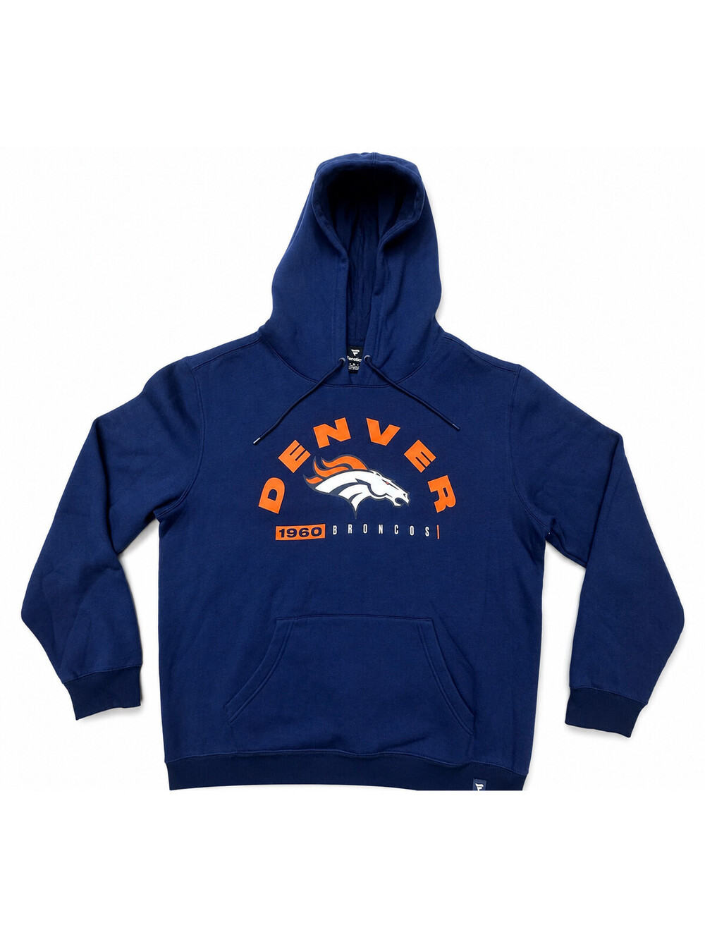 Fanatics Denver Broncos 1960 Pullover Hoodie Navy Orange NFL Men’s Large Large